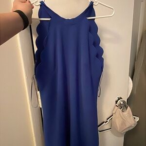 Elegant Blue Sleeveless Dress